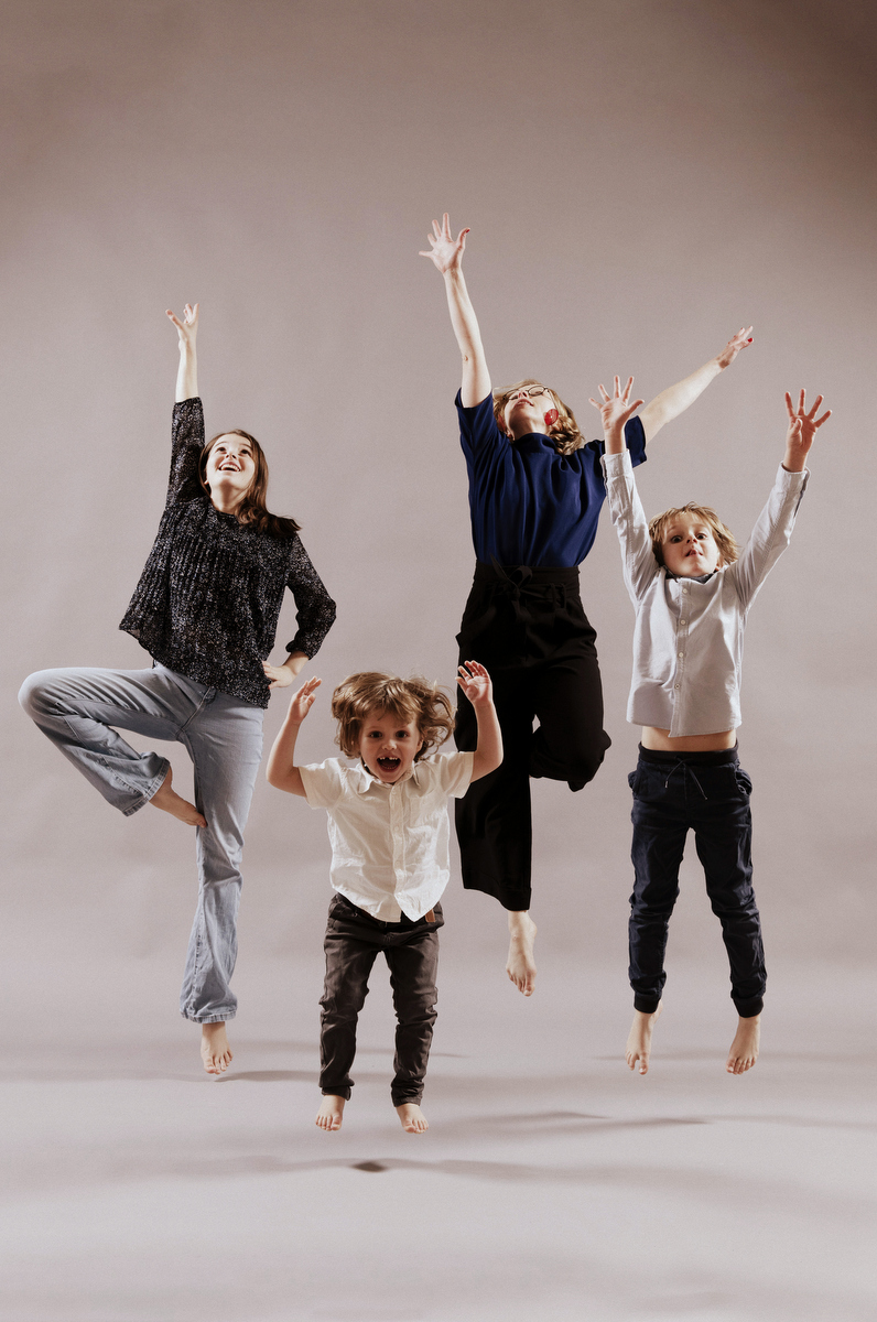 Ingrid, Jeanne, Raphaël et Gabriel